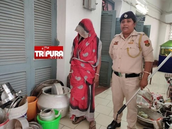 Agartala Theft Rows : Woman was detained by Police from Dasamighat area for sheltering thieves Agartala Theft Rows : Woman was detained by Police from Dasamighat area for sheltering thieves